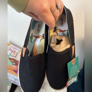 OluKai Kaula Pa'a Kapa, new slip on loafer Olukai black